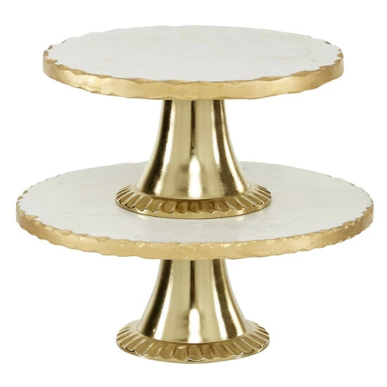 Flash Sale 😉 Studio 350 Wood Natural Cake Stand (Set Of 2) - S/2 12", 10"W White ❤️ - Image 3