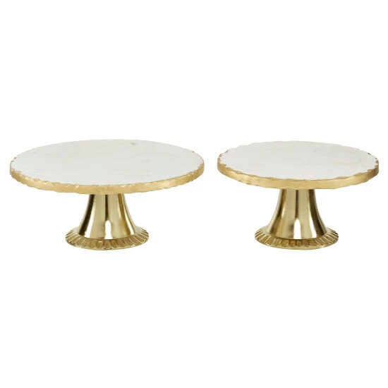Flash Sale 😉 Studio 350 Wood Natural Cake Stand (Set Of 2) - S/2 12", 10"W White ❤️ - Image 6