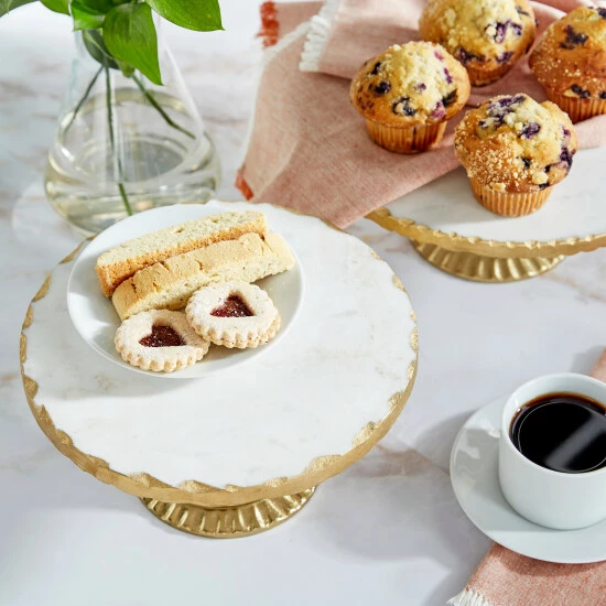 Flash Sale 😉 Studio 350 Wood Natural Cake Stand (Set Of 2) - S/2 12", 10"W White ❤️ - Image 7