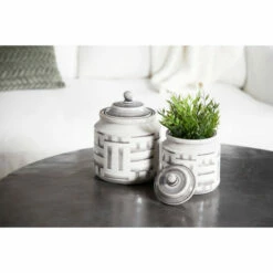 Best reviews of 🎉 Studio 350 Grey Ceramic Country Decorative Jar (Set Of 2) - S/2 9", 8"H 🎁
