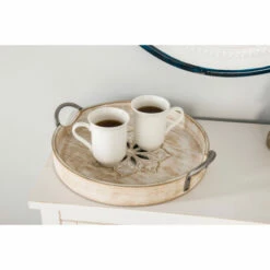 Top 10 🌟 Studio 350 Brown Fir Vintage Tray (Set Of 2) - 16 X 16 X 2Round 😀