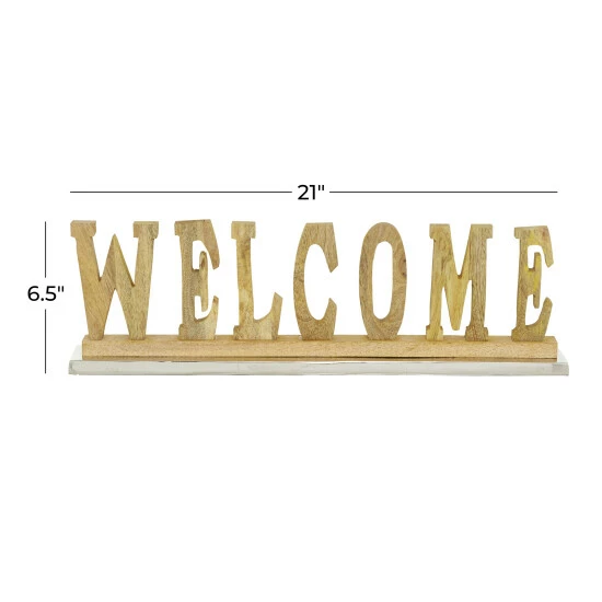 Flash Sale 🌟 Studio 350 Brown Wood Natural Decorative Sign 6 X 21 X 2 - 21 X 2 X 6 🥰 - Image 5