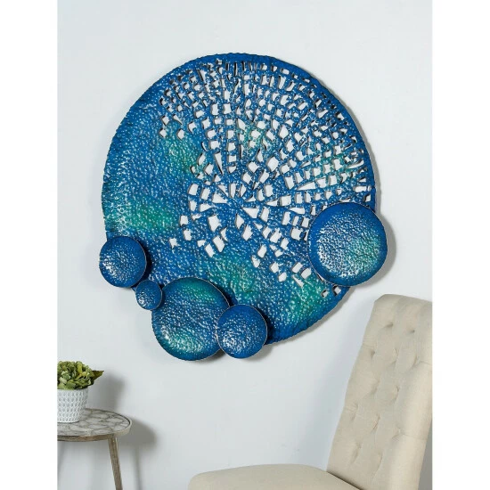 New ๐ Studio 350 Blue Metal Modern Wall Decor 40 X 40 X 2 โ - Image 5