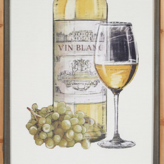 Hot Sale 🥰 Studio 350 Brown Wood Farmhouse Framed Wall Art Wine & Champagne (Set Of 2) - 20 X 2 X 40 🧨 - Image 4