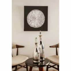 Cheap 🌟 Studio 350 Silver Paper And Acrylic Glam Shadow Box Art 24 X 24 X 2 ⭐