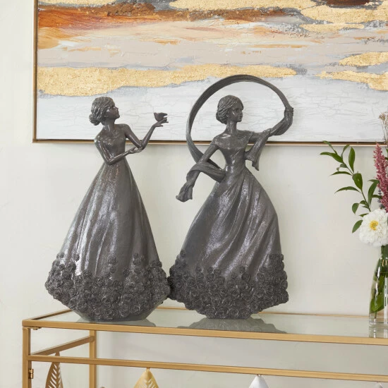 Cheapest ๐ฅ Studio 350 Grey Resin Traditional Sculpture (Set Of 2) - S/2 22", 20"H ๐งจ