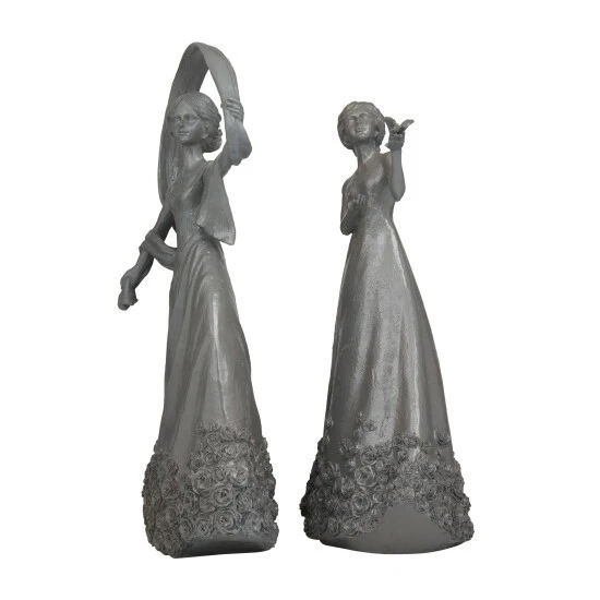 Cheapest ๐ฅ Studio 350 Grey Resin Traditional Sculpture (Set Of 2) - S/2 22", 20"H ๐งจ - Image 3