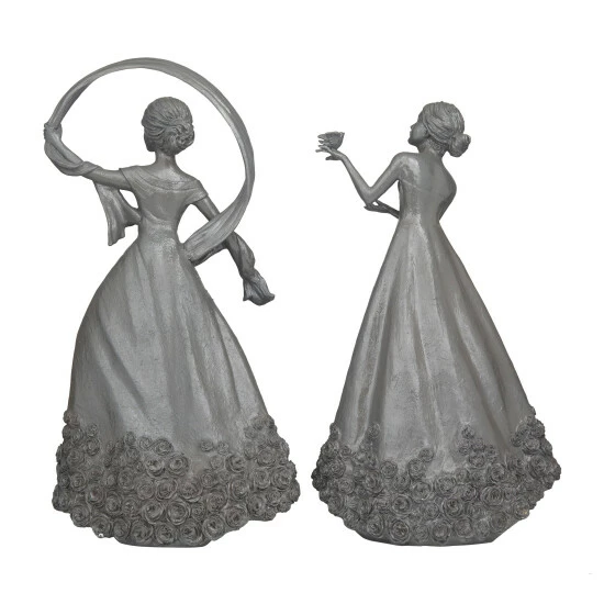 Cheapest ๐ฅ Studio 350 Grey Resin Traditional Sculpture (Set Of 2) - S/2 22", 20"H ๐งจ - Image 6