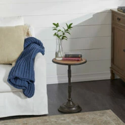 Best deal ๐ Studio 350 Black Iron Industrial Accent Table 21 X 14 X 14 - 14 X 14 X 21Round โ