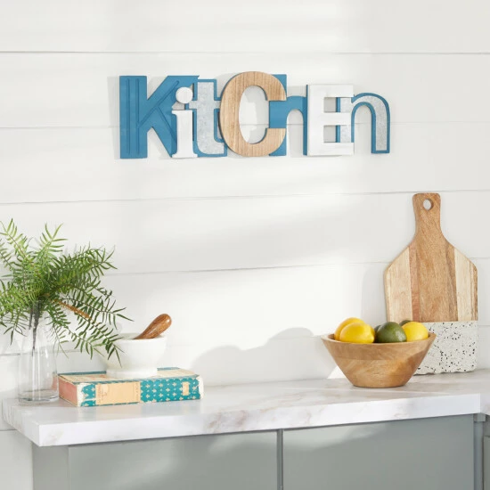 New 🔔 Studio 350 Multi MDF Coastal Wall Decor 7 X 24 X 1 - 24 X 1 X 7 😉