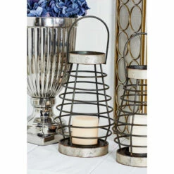 Cheapest 😀 Studio 350 Grey Metal Farmhouse Candle Holder Lantern 15 X 10 X 10 - 10 X 10 X 15 🔔