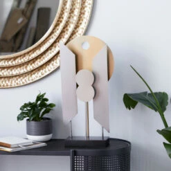 Flash Sale 🧨 Studio 350 Gold Iron Contemporary Sculpture Abstract 21 X 12 X 4 - 12 X 4 X 21 ✔️