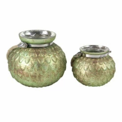 Cheapest 🌟 Studio 350 Set Of 2 Coastal 7 And 9 Inch Candle Lanterns With Rope Handles Gold 🤩