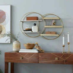 Coupon ๐คฉ Studio 350 Metal Contemporary Wall Shelf 20 X 34 X 18 Gold ๐