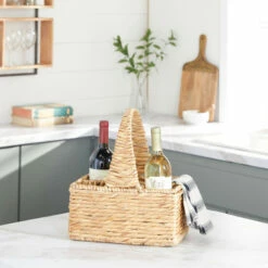 Buy 🔥 Studio 350 Brown Dried Plant Material Coastal Storage Basket 15 X 13 X 9 - 15x13x9 👍