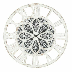 Coupon 🛒 Studio 350 White Wood Farmhouse Wall Clock No Theme 28 X 28 X 1 - 28 X 1 X 28Round 🧨