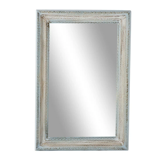 Hot Sale 🔥 Studio 350 White Wood Farmhouse Wall Mirror 48 X 32 X 3 - 32 X 3 X 48 😀