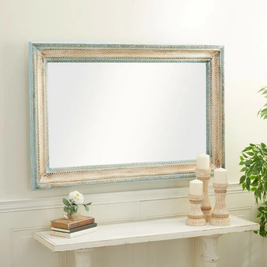 Hot Sale 🔥 Studio 350 White Wood Farmhouse Wall Mirror 48 X 32 X 3 - 32 X 3 X 48 😀 - Image 2