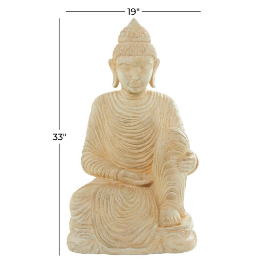 Coupon 🔔 Studio 350 MGO Traditional Garden Buddha Sculpture Beige ❤️ - Image 4