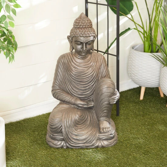 Coupon 🔔 Studio 350 MGO Traditional Garden Buddha Sculpture Beige ❤️ - Image 6