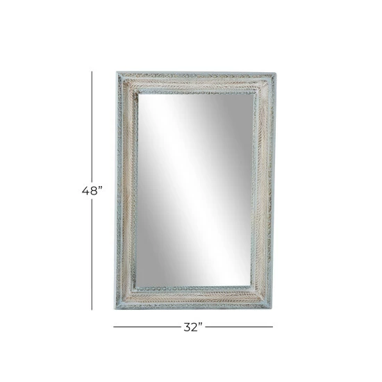 Hot Sale 🔥 Studio 350 White Wood Farmhouse Wall Mirror 48 X 32 X 3 - 32 X 3 X 48 😀 - Image 4