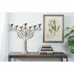 Hot Sale β¨ Studio 350 Light Brown Metal Vintage Candelabra - 29 X 7 X 28 π₯°