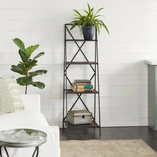 Coupon 👍 Studio 350 Black Metal Industrial Wall Shelf 57 X 18 X 15 - 18 X 15 X 57 🤩 - Image 2