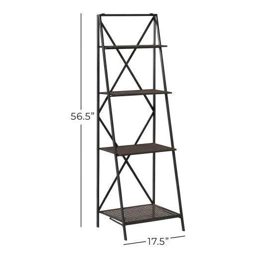 Coupon 👍 Studio 350 Black Metal Industrial Wall Shelf 57 X 18 X 15 - 18 X 15 X 57 🤩 - Image 6