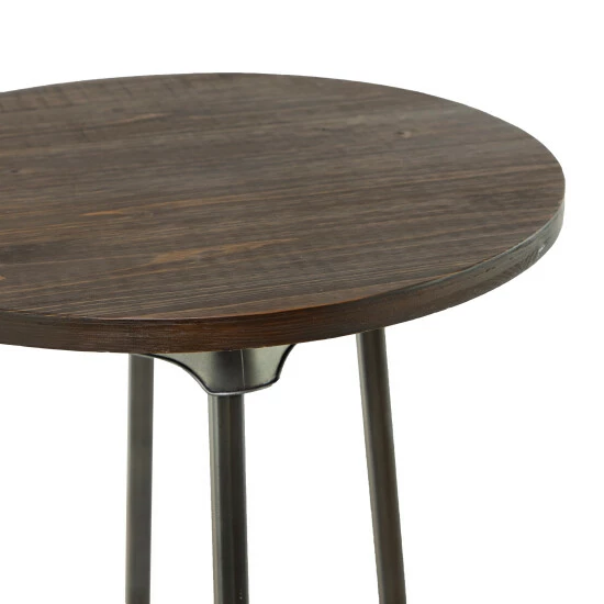 New ๐ Studio 350 Brown Metal Industrial Accent Table - 24 X 24 X 42 ๐ฏ - Image 4