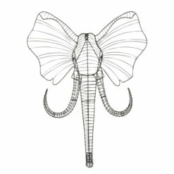 Brand new 🌟 Studio 350 Black Metal Industrial Wall Decor Elephant 30 X 23 X 7 ❤️