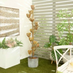 New โจ Studio 350 Copper Metal Rustic Fountain - 13"L X 13"W X 75"H ๐คฉ