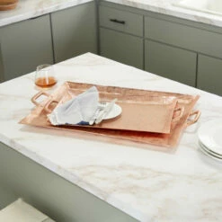 Top 10 🔔 Studio 350 Bronze Aluminum Rustic Tray (Set Of 2) - 28 X 18 X 2 😀