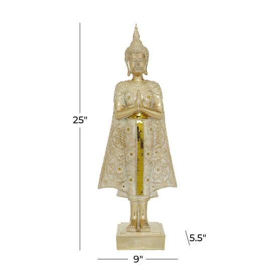 Top 10 🎉 Studio 350 Gold Polystone Glam Sculpture Buddha 25 X 9 X 6 - 9 X 6 X 25 😉 - Image 8