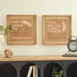 Discount 😀 Studio 350 Brown Wood Farmhouse Wall Decor (Set Of 2) ✔️
