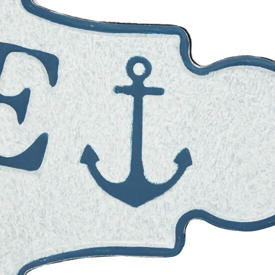 Best reviews of ⌛ Studio 350 Blue Iron Coastal Wall Decor Text 11 X 36 X 2 🎉 - Image 4