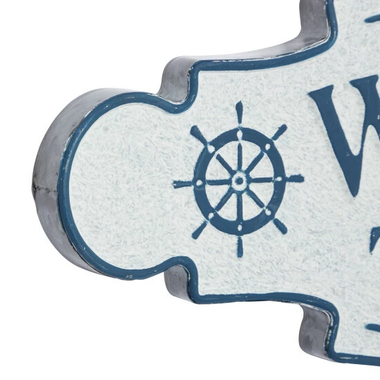 Best reviews of ⌛ Studio 350 Blue Iron Coastal Wall Decor Text 11 X 36 X 2 🎉 - Image 5