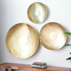 Budget โจ Studio 350 Gold Iron Modern Glam Contemporary Round Circle Wall Art (Set Of 3) ๐
