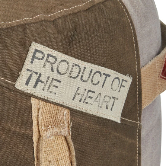 Best Pirce 😍 Studio 350 Brown Canvas Rustic Pouf Quotes & Sayings 19 X 17 X 17 - 17 X 17 X 19Round 🎁 - Image 5