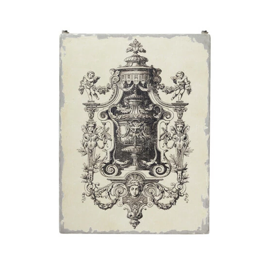 Cheap 👏 Studio 350 23.5 X 32 White Vintage Cherub Angel & Chandelier Wood Wall Decor - 24 X 2 X 32 ⭐ - Image 3