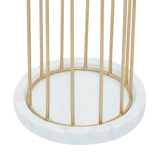 Coupon 👏 Studio 350 Gold Marble Contemporary Candle Holder (Set Of 2) - 5 X 5 X 12 💯 - Image 4