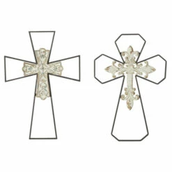 Buy 🎁 Studio 350 Black Iron Traditional Wall Decor Religious And Spiritual (Set Of 2) 🌟