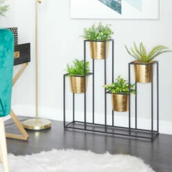 Best reviews of 🔥 Studio 350 Gold Metal Glam Planter - 21"L X 8"W X 31"H 😀