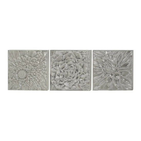 Best Pirce ⭐ Studio 350 Grey Iron Contemporary Wall Decor Floral And Botanical (Set Of 3) 🛒 - Image 3