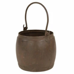 Coupon 😉 Studio 350 Antique Style Welded Metal Water Pot With Detachable Handle From India 7 X 7 - 7 X 7 X 7 ✨
