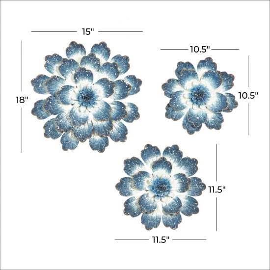 Coupon 🛒 Studio 350 Blue Iron Coastal Wall Decor (Set Of 3) 🎉 - Image 6