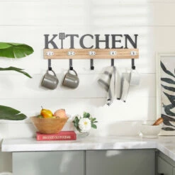 Hot Sale 😀 Studio 350 Brown Porcelain Farmhouse Wall Hook 9 X 24 X 2 - 24 X 2 X 9 ⭐