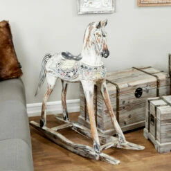 Cheapest 👍 Studio 350 White Albizia Wood Vintage Sculpture Horse 39 X 40 X 10 - 40 X 10 X 39 - 40 X 10 X 39 👏