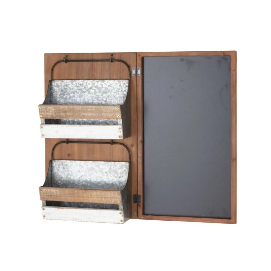 Best Sale ❤️ Studio 350 Brown Fir Farmhouse Magazine Rack Holder 23 X 28 X 6 - 28 X 6 X 23 ⭐ - Image 2