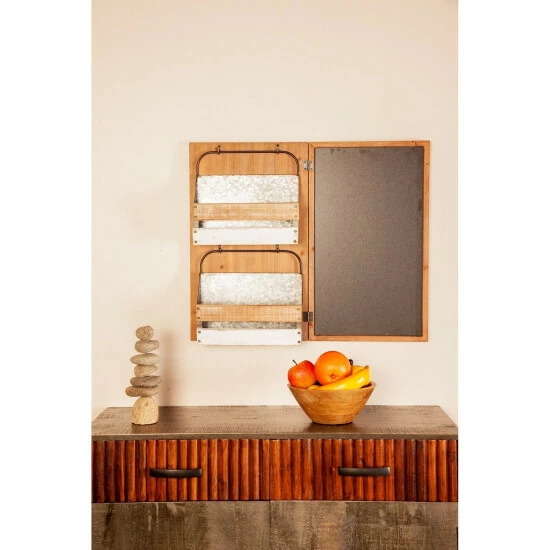 Best Sale ❤️ Studio 350 Brown Fir Farmhouse Magazine Rack Holder 23 X 28 X 6 - 28 X 6 X 23 ⭐ - Image 5