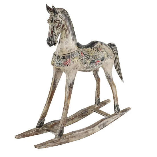 Cheapest ๐ Studio 350 White Albizia Wood Vintage Sculpture Horse 39 X 40 X 10 - 40 X 10 X 39 - 40 X 10 X 39 ๐ - Image 2